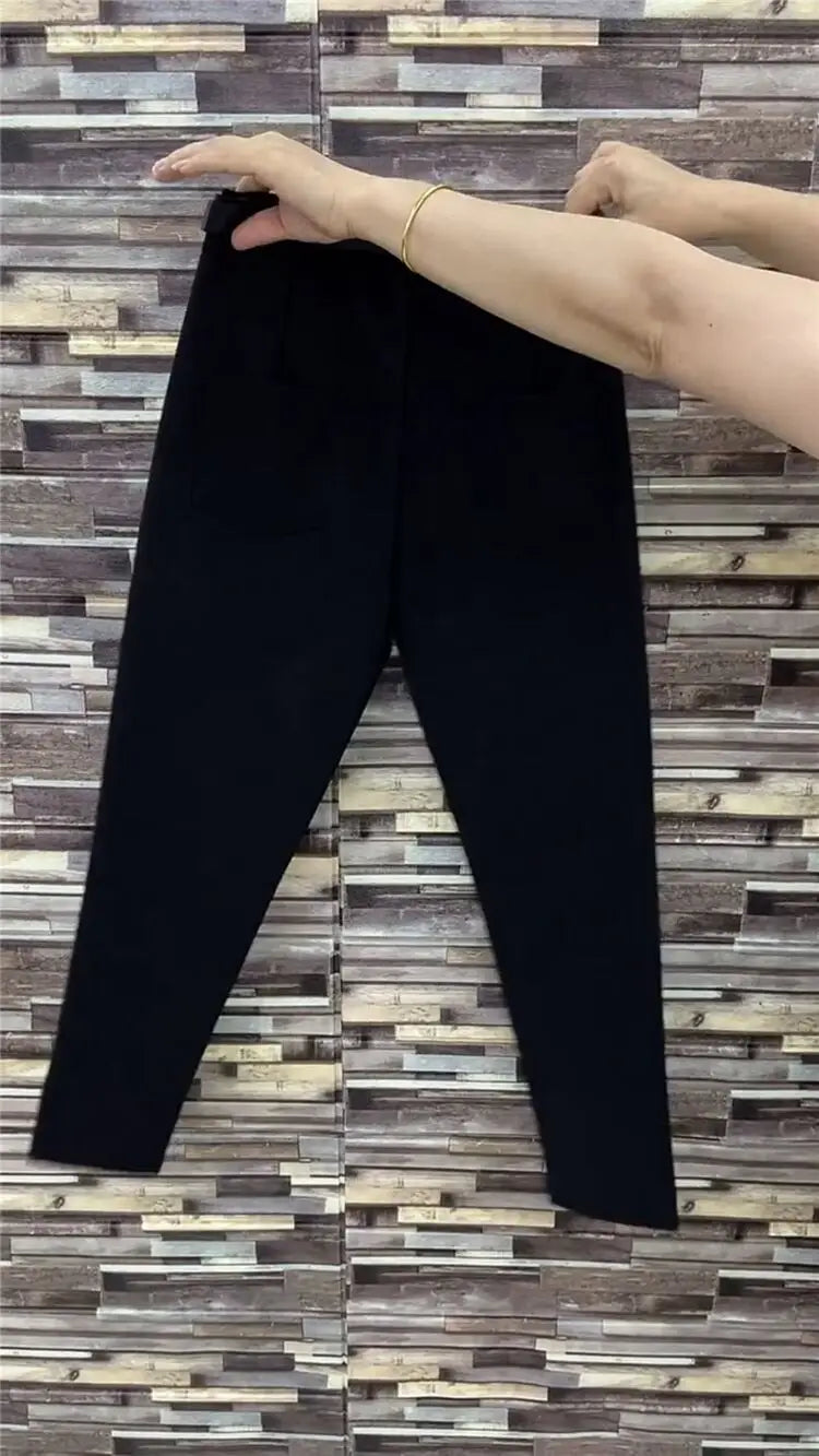 PENDRA Rhinestone Slim Waist Pants