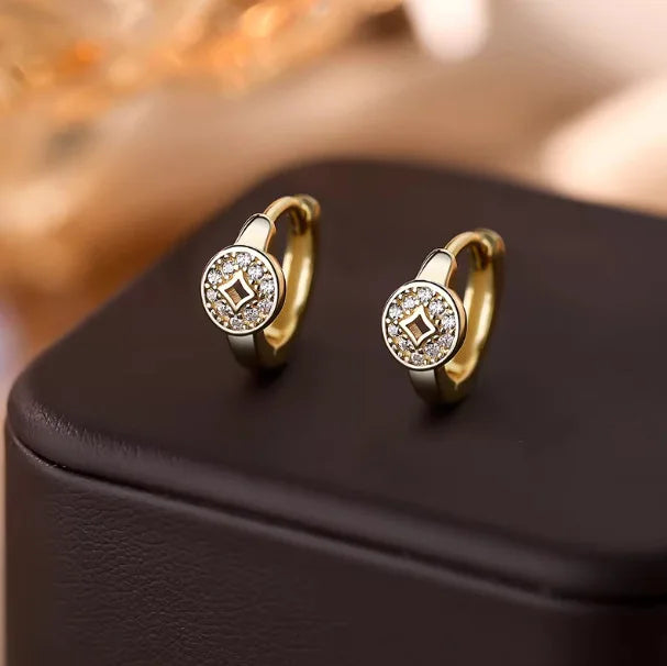 PENDRA Hollow Out Copper Coin Earrings