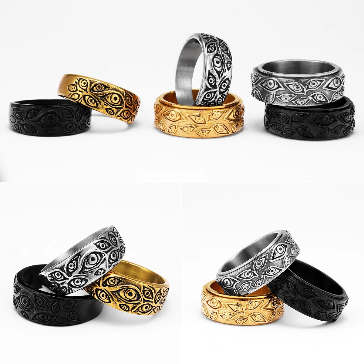 PENDRA Devil Multi Eyes Ring