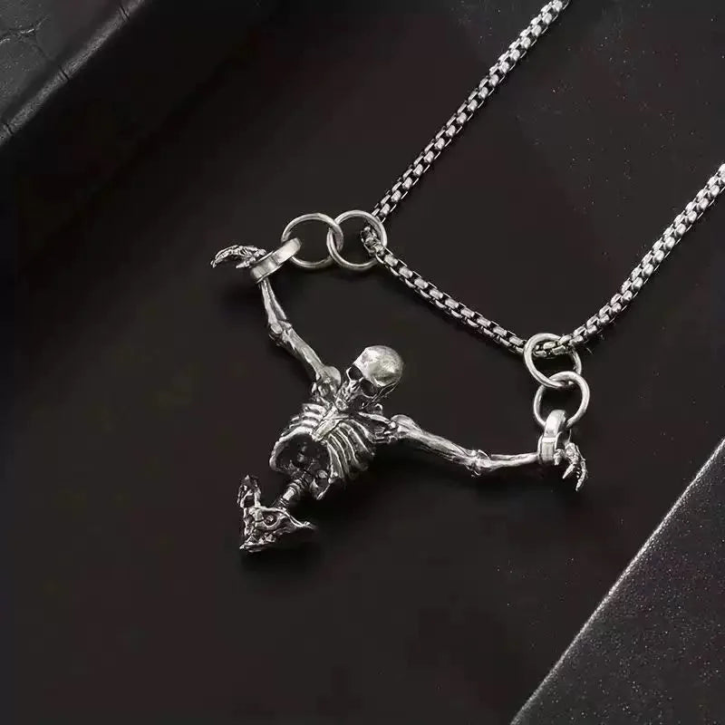 PENDRA Punishedman Gothic Skull Pendant Necklace