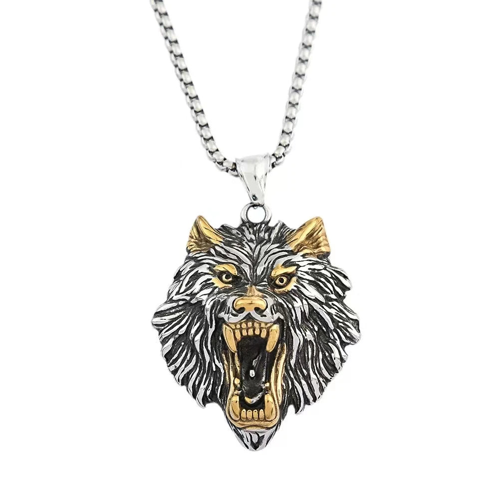 PENDRA Odinwolf Nordic Wolf Pendant Necklace