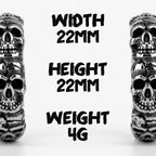 PENDRA Domineering Devil Skull Steel Ring
