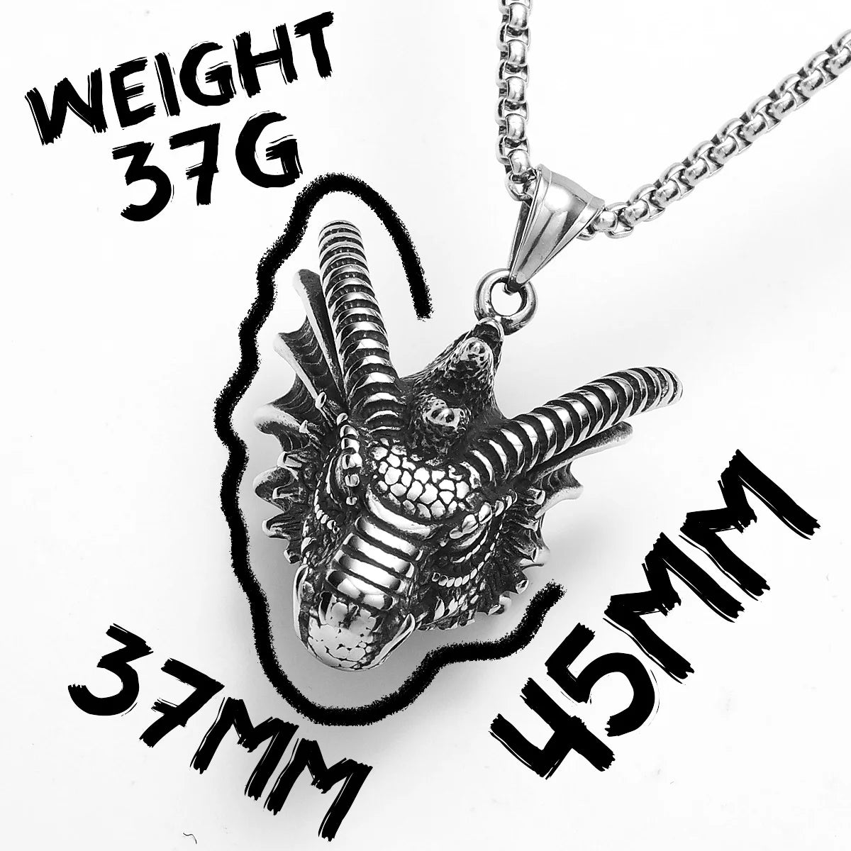 Dragon Head Men Necklaces Stainless Steel Pendant Chain Women Punk Fashion Jewelry New In Accessories Gifts Wholesale