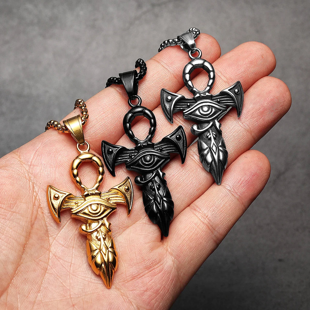 PENDRA Eye Horus Steel Necklace