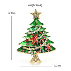 PENDRA Noelina 2-Color Enamel Christmas Tree Brooch
