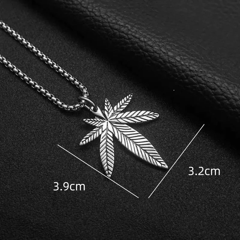 PENDRA Mapleleaf Stainless Steel Maple Leaf Pendant