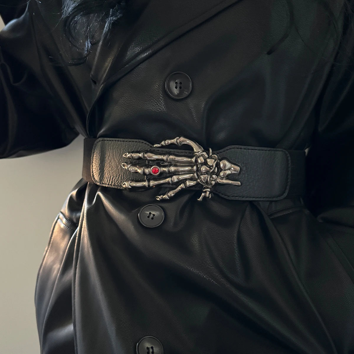 PENDRA Seraelle Skull Designer Wide Corset Belt