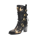 PENDRA Zipper Polish Flame Boots