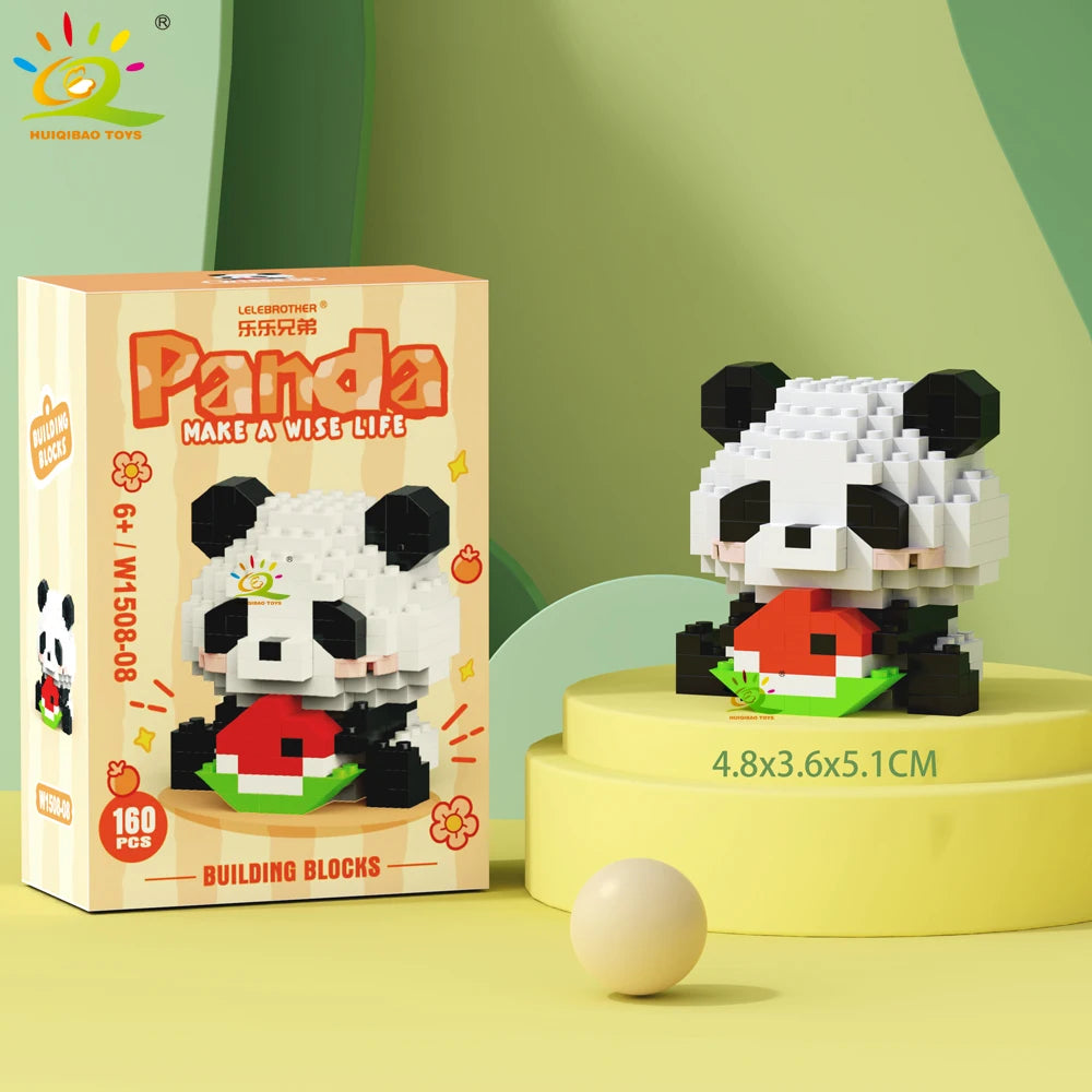 PENDRA Cute Panda Micro Building Set