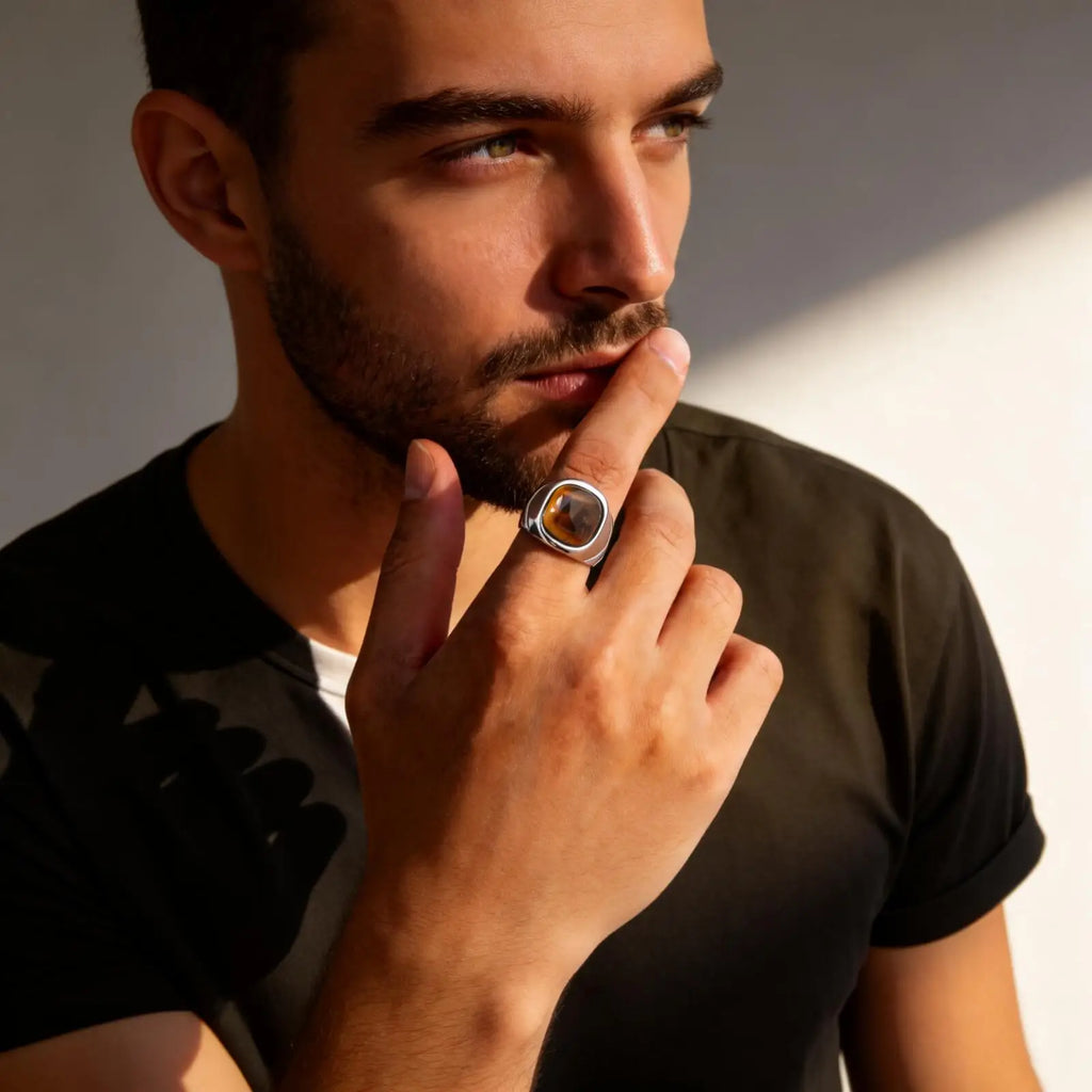 PENDRA Prytari Tiger Eye Ring