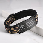 Medical Alert Bracelet for Men Women,Personalized Stainless Steel Elastic Strap Wristband,Gifts for Family Grandparents Patient