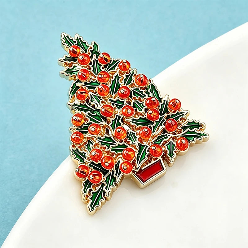 PENDRA Noelina Christmas Tree Brooch