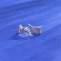 PENDRA Angel Wings Opening Silver Ring