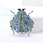 PENDRA Jewel Beetle Rhinestone Insect Brooch