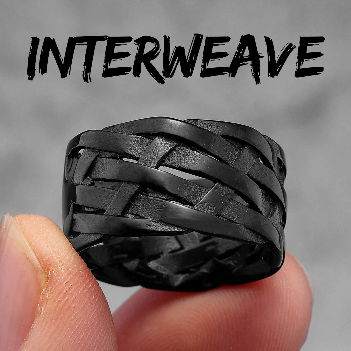 PENDRA Weaving Boyfriend Steel Ring