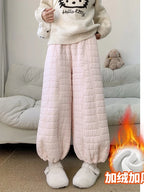 PENDRA Diamond Grid Cotton Pants