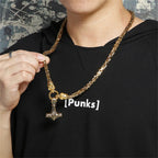 PENDRA Thor Hammer Black Necklace