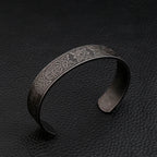 PENDRA Valknut Nordic Stainless Steel Open Cuff Bracelet