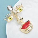 PENDRA Designer Big Face Brooch