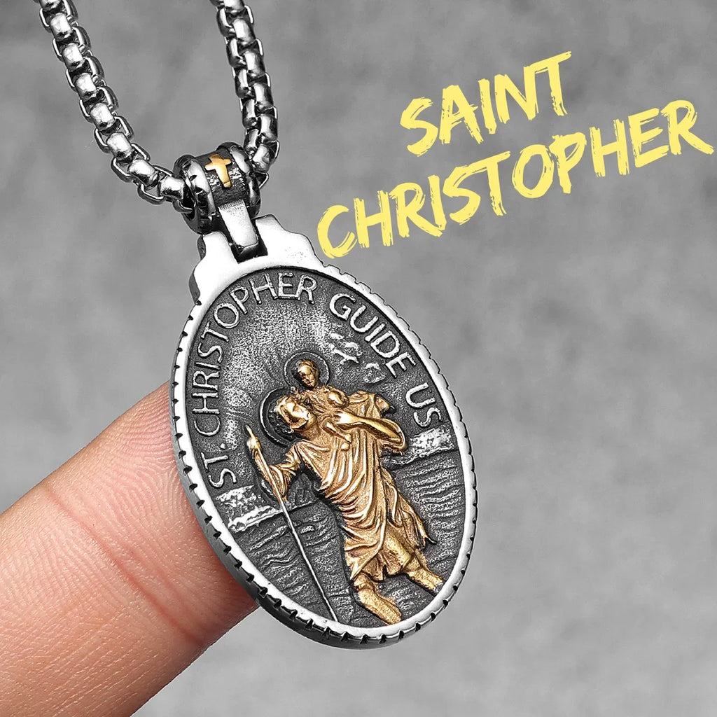 PENDRA Jesus Angel Virgin Steel Necklace