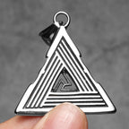 PENDRA Odin's Triangle Steel Necklace