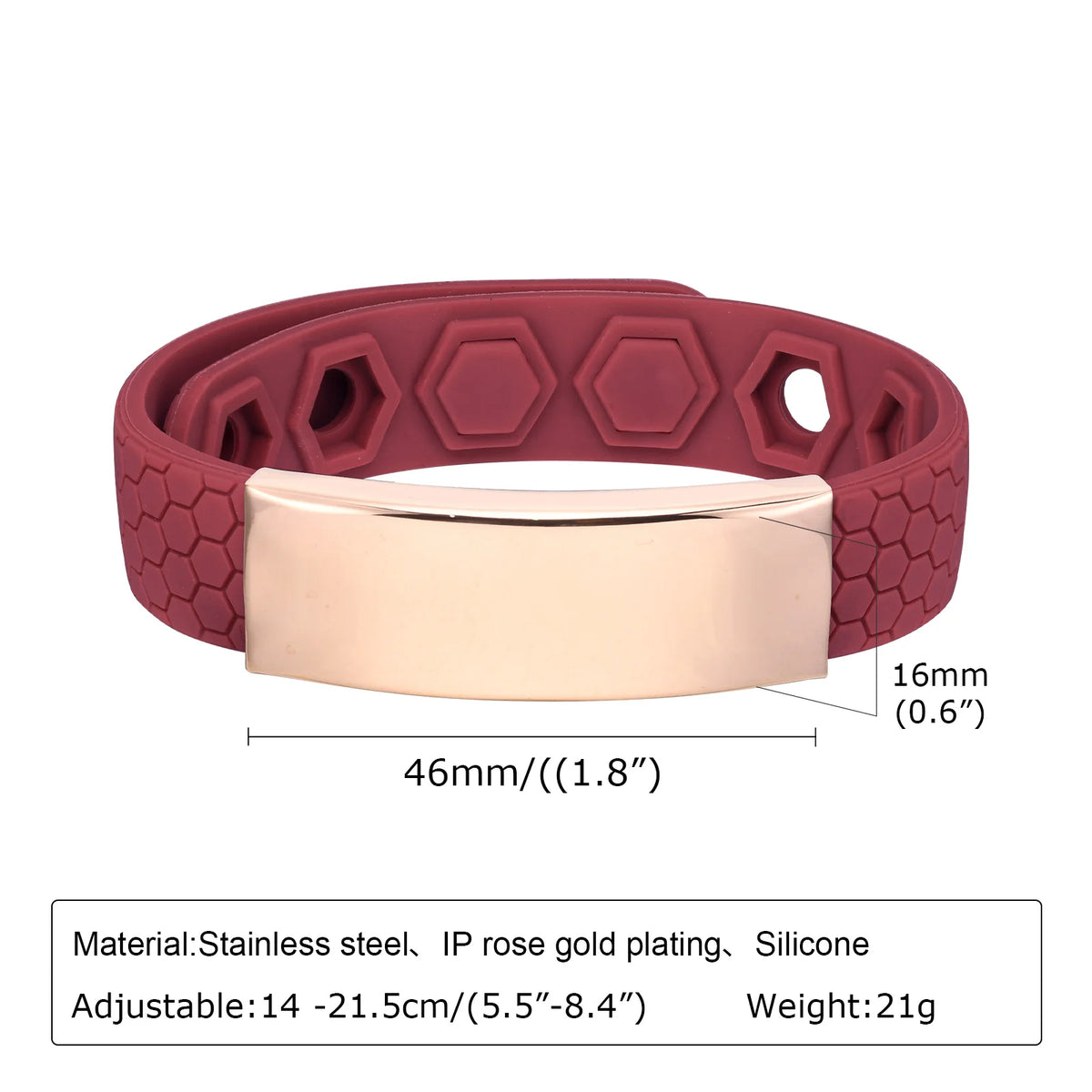 Free Engrave Silicone Bracelets for Men Boys,New Anti Static Custom ID Wristband,Personalized Jewelry