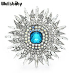 PENDRA Solara Sparkling Rhinestone Sun Brooch