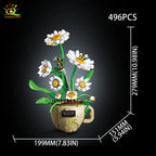 PENDRA Orchid Rose Floral Building Set