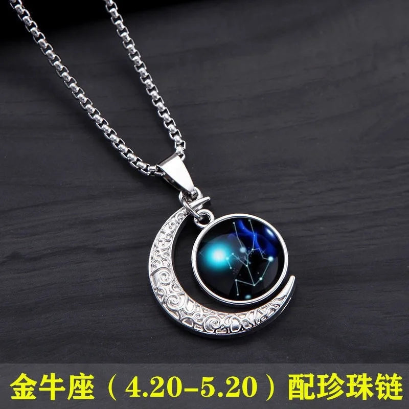 PENDRA Zodiacglow Luminous Twelve Constellations Pendant Necklace