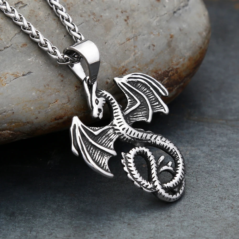 PENDRA Dragonflight Vintage Flying Dragon Pendant