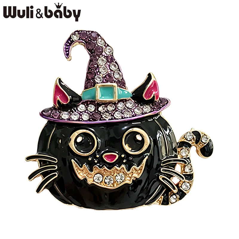 PENDRA Pumpkincat Cat Pumpkin Brooch
