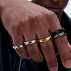 PENDRA Mobius Grey Love Steel Ring