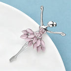 PENDRA Charming Opal Ballet Lady Character Brooch