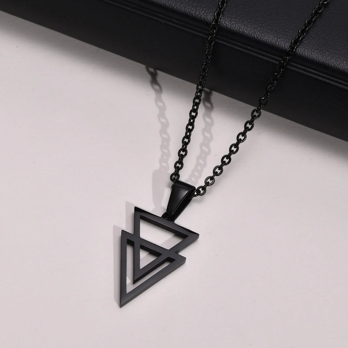 PENDRA Triangle Hollow Pendant Necklace