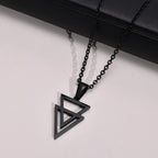 PENDRA Triangle Hollow Pendant Necklace