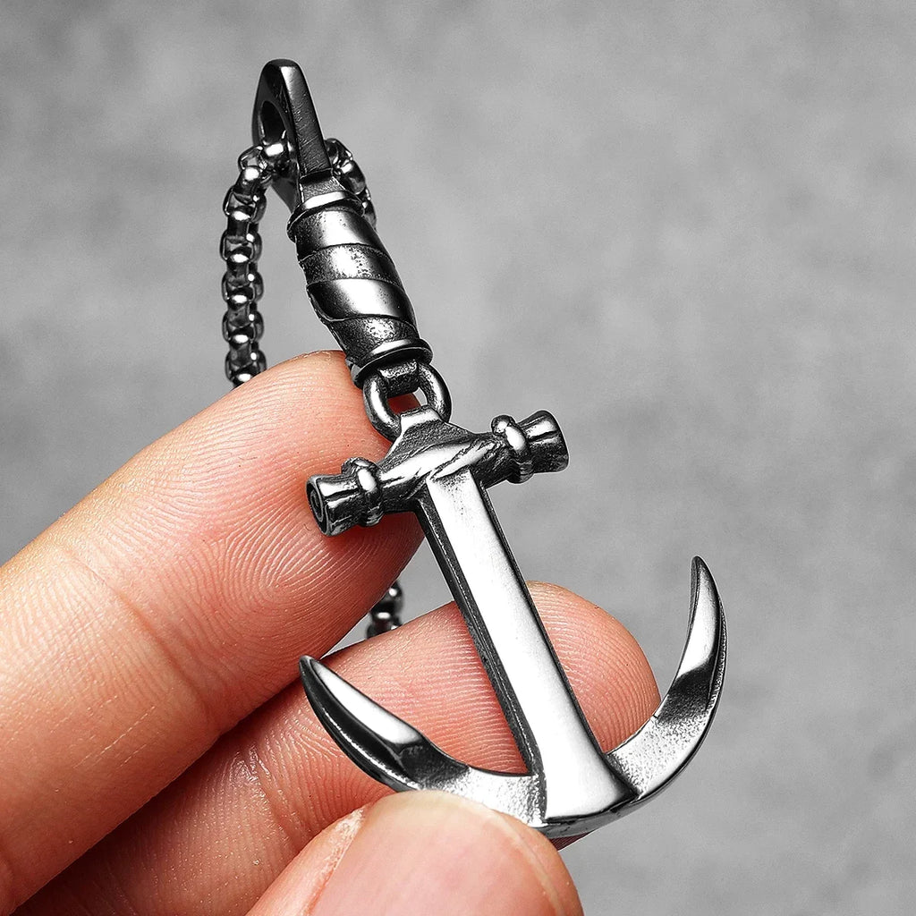 PENDRA Anchor Steel Necklace