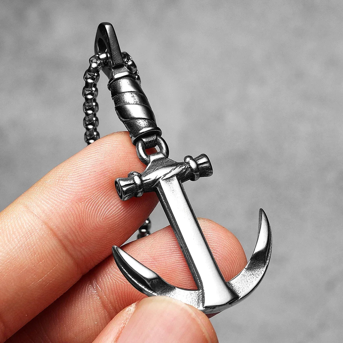 PENDRA Anchor Steel Necklace