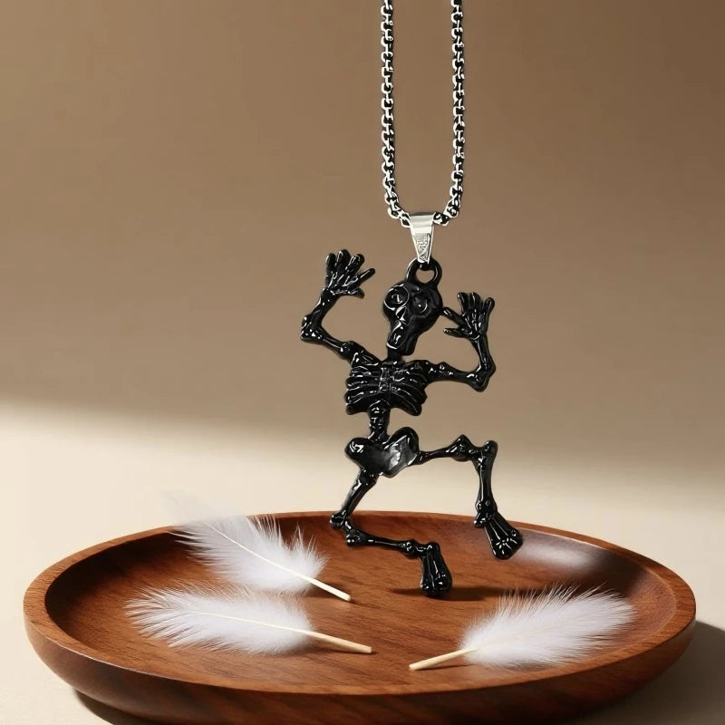 PENDRA Skullfun Halloween Weird Skull Pendant Necklace