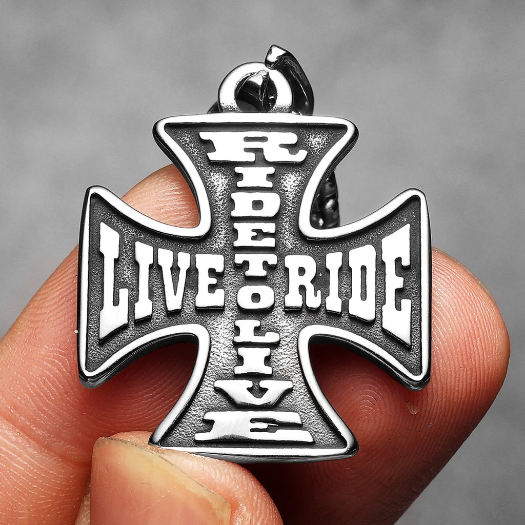 PENDRA LIve To Ride Steel Necklace