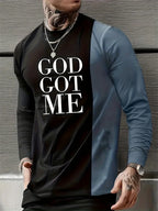 PENDRA Printed Long Sleeve God T-Shirt