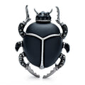 PENDRA Azure Beetle Blue Enamel Brooch