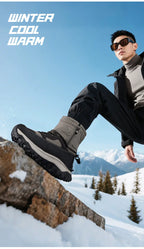 -30c Winter Waterproof Non-slip Cotton  Thick-soled Cold-proof High-top Men's Mountaineering Outdoor Thickened Warm Snow Boots