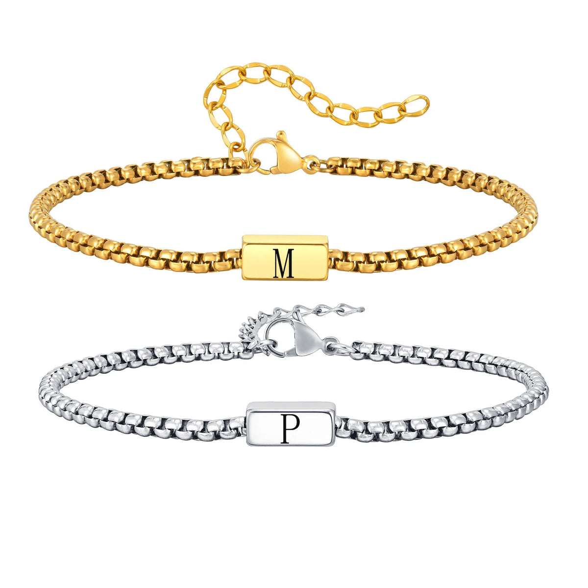 PENDRA Alphabet Letter Box Bracelet