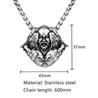 PENDRA Wolf Viking Necklace