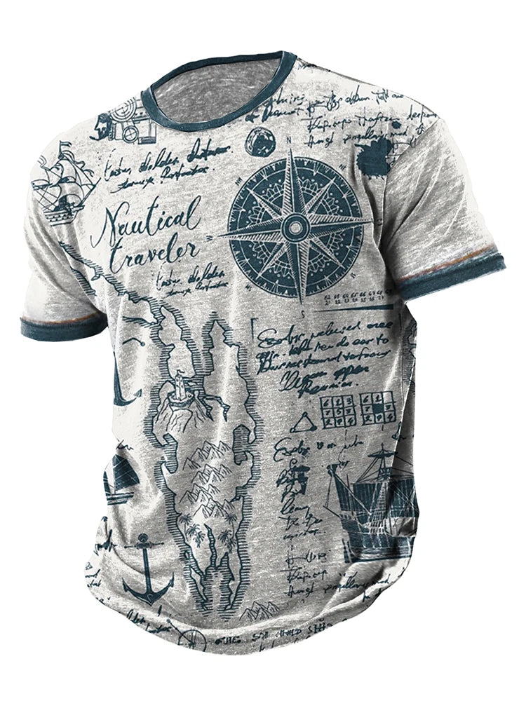PENDRA Printed Sports Ship T-Shirt