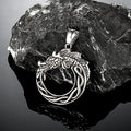 PENDRA Celtic Knot Rune Serpent Necklace