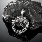 PENDRA Celtic Knot Rune Serpent Necklace