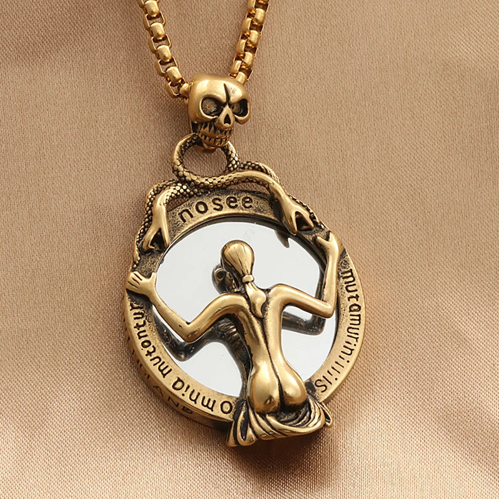 PENDRA Magicmirror Gothic Stainless Steel Pendant