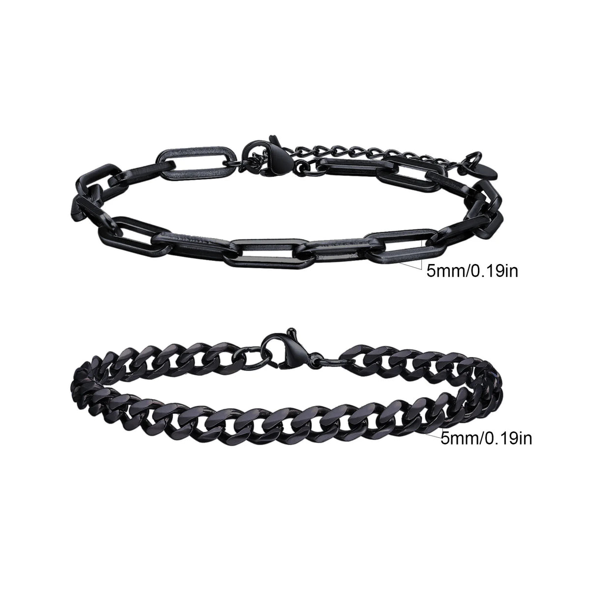 PENDRA Cuban Black Bracelet
