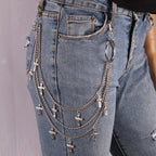 PENDRA Crossstar Layered Waist Chain Keychain